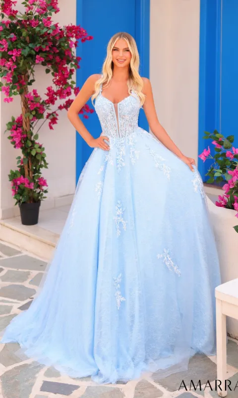 Lace Prom Ball Gown: Amarra 88219 sold by PromGirl