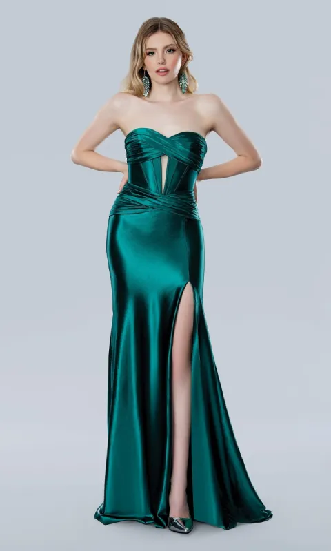 Cut-Out Strapless Prom Gown: Stella Coture 25194 sold by PromGirl