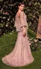 Cape-Sleeve Beaded Formal Gown: Andrea & Leo MA105 sold by PromGirl