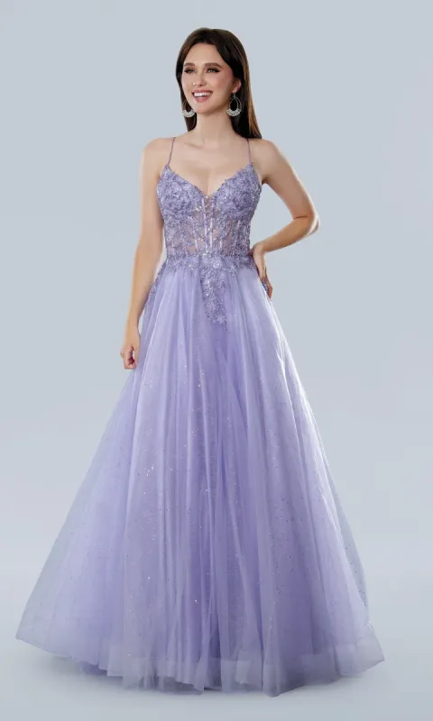 Glitter Prom Ball Gown: Stella Couture 25140 sold by PromGirl