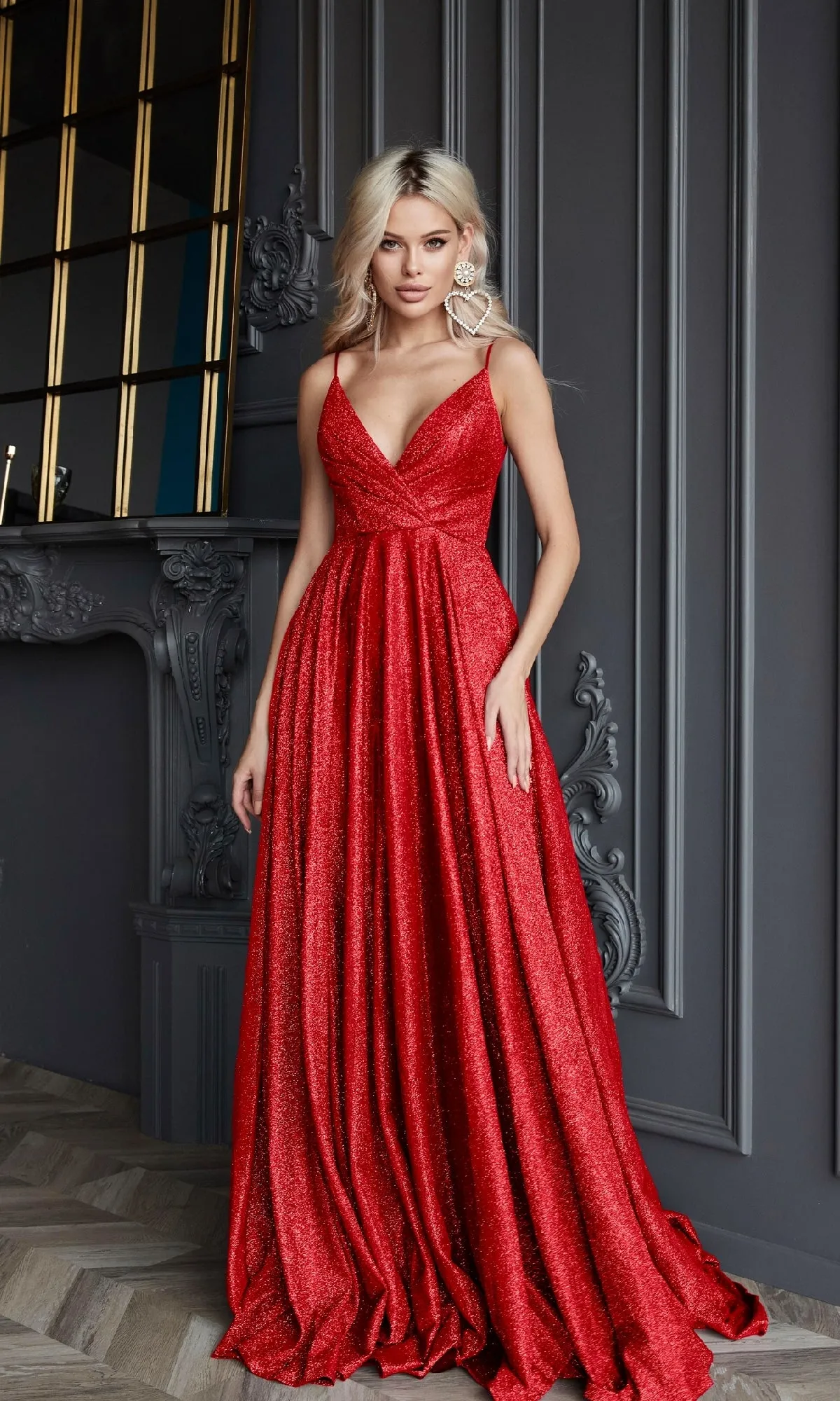 Long Glitter A-Line Prom Dress; Tina Holly TW079 sold by PromGirl product image thumbnail 4