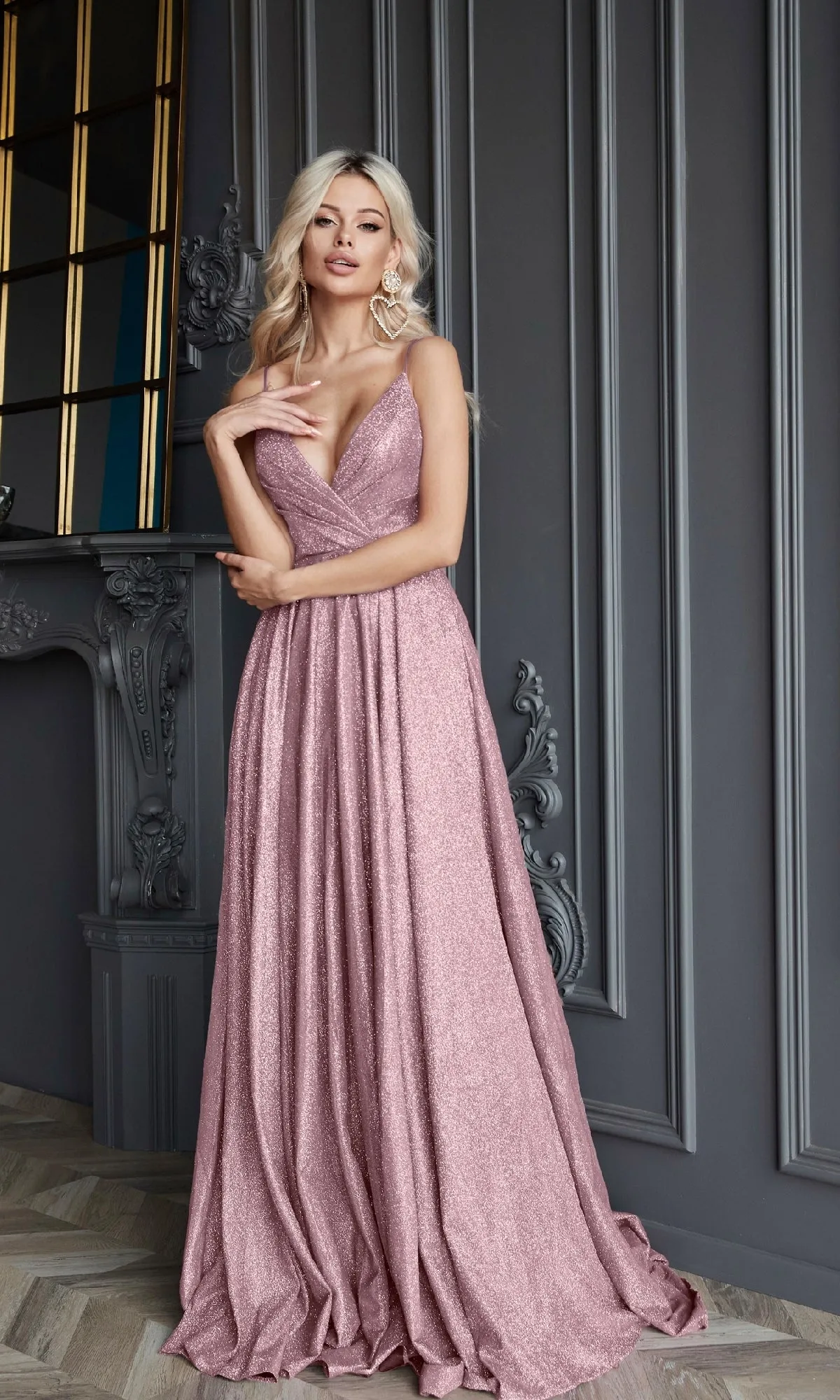 Long Glitter A-Line Prom Dress; Tina Holly TW079 sold by PromGirl product image thumbnail 3