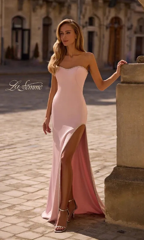 Classic Strapless Long Prom Dress: La Femme 32799 sold by PromGirl