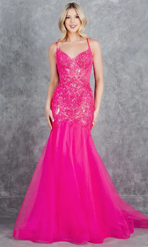 Long Mermaid Prom Dress: Cinderella Couture 8276J sold by PromGirl