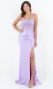 Lace-Up Lilac Prom Gown: Cinderella Couture 8185J sold by PromGirl