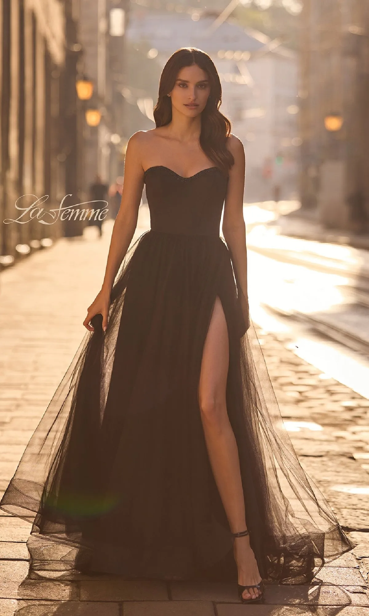 Strapless Long Prom Ball Gown: La Femme 32731 sold by PromGirl