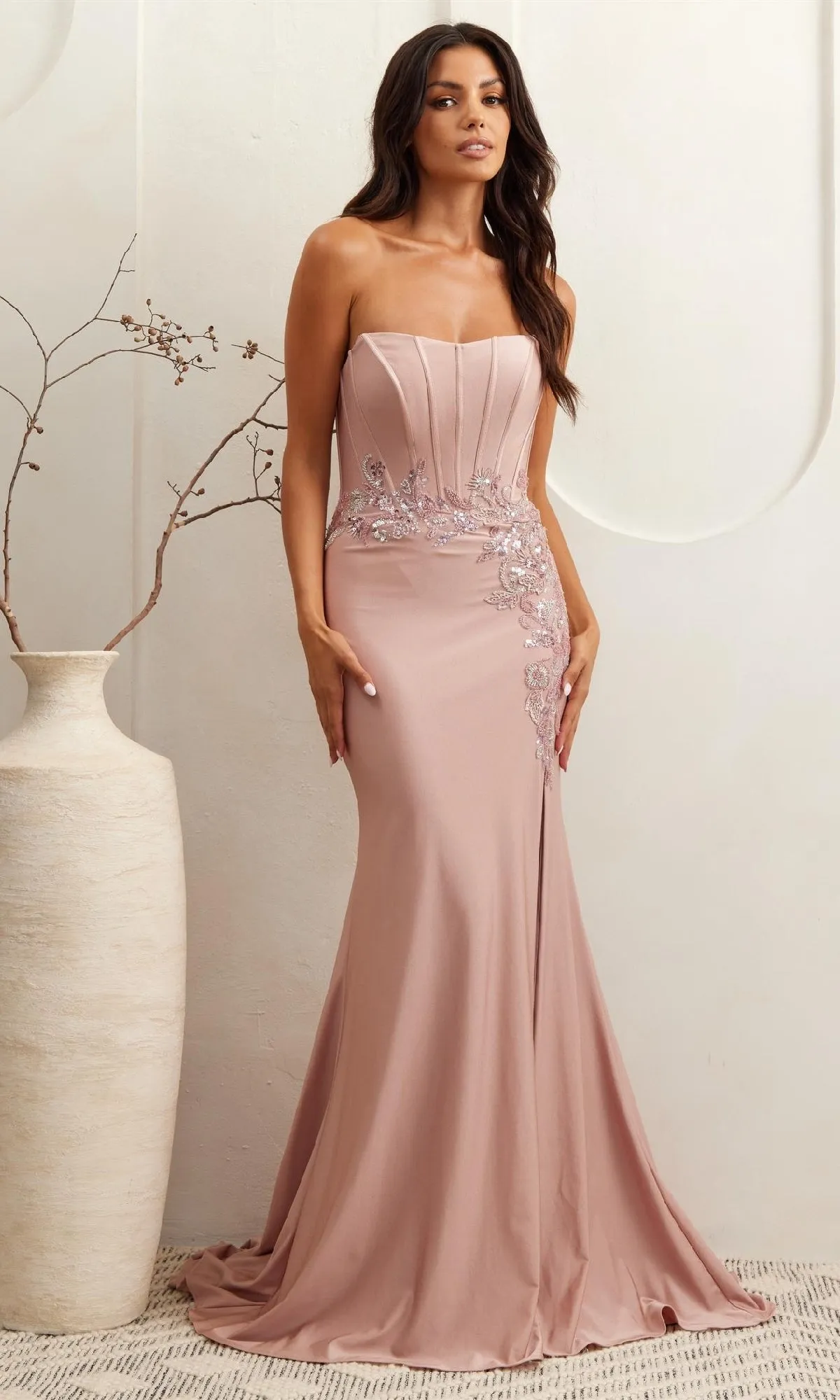 Strapless Corset Prom Dress: Amelia Couture 7057 sold by PromGirl product image thumbnail 3