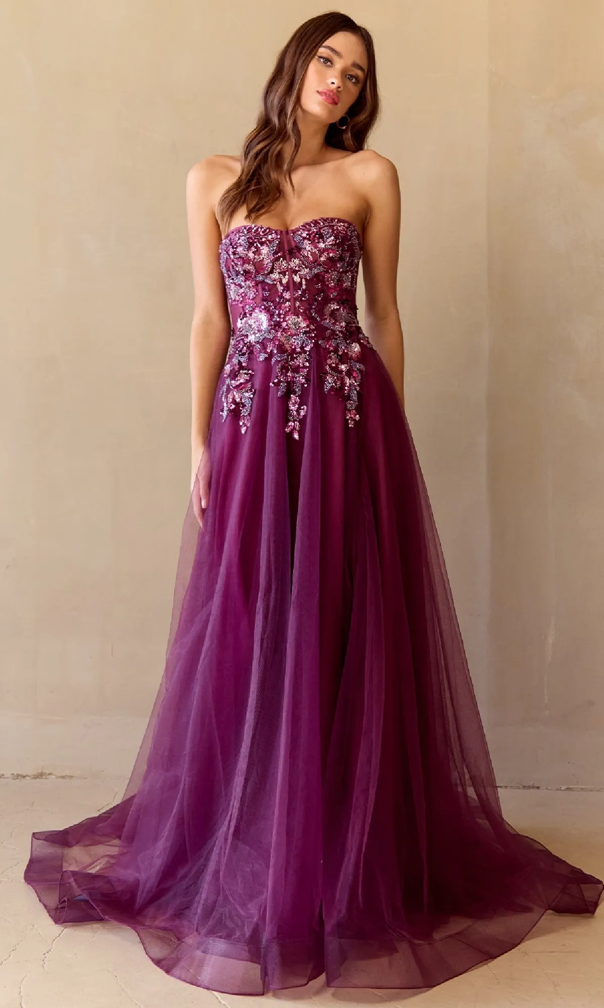 Strapless A-Line Prom Gown: Amelia Couture 4031 sold by PromGirl product image thumbnail 3
