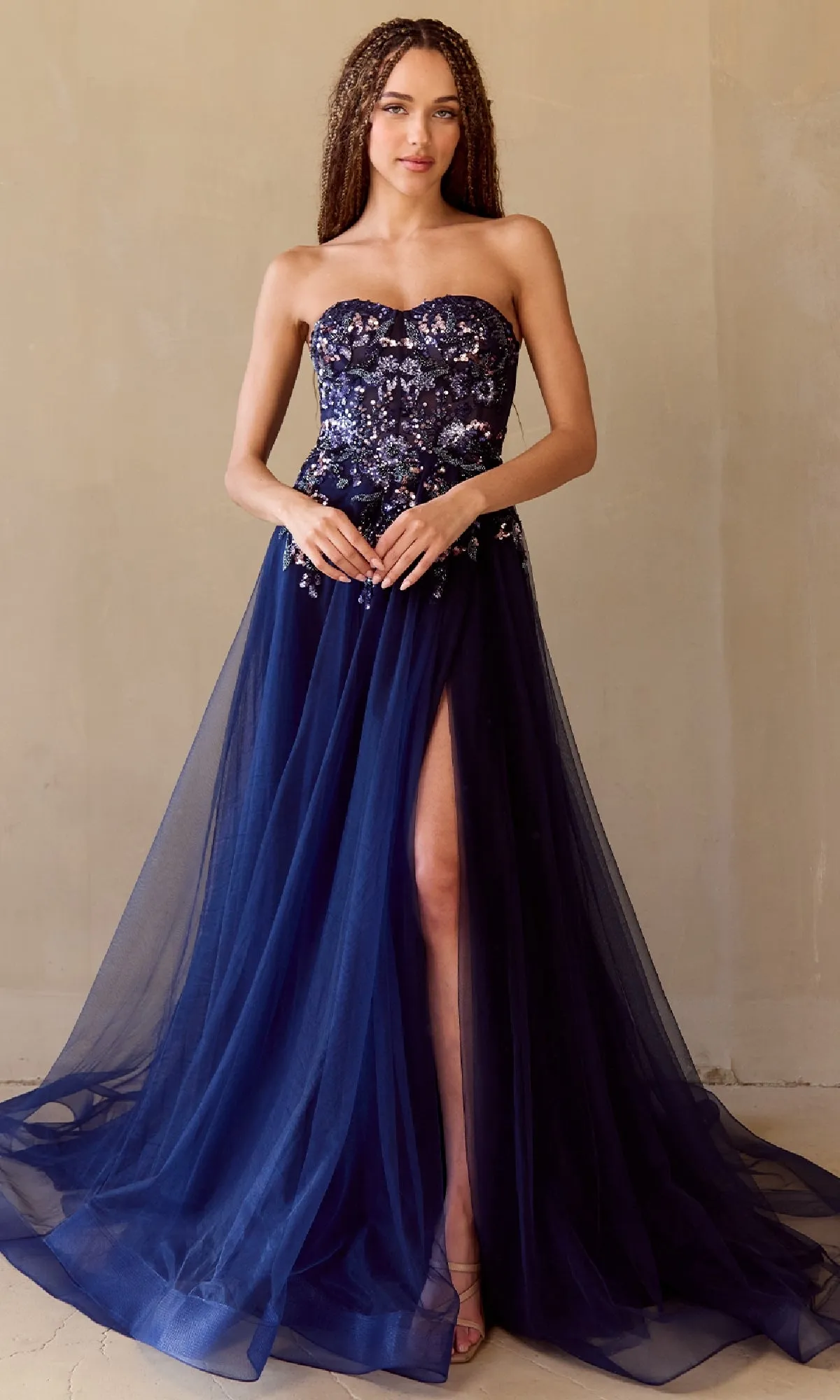 Strapless A-Line Prom Gown: Amelia Couture 4031 sold by PromGirl product image thumbnail 4