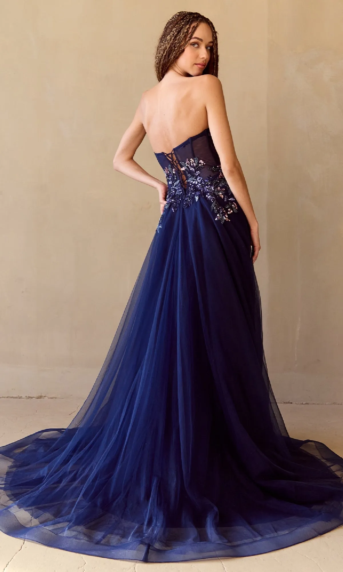 Strapless A-Line Prom Gown: Amelia Couture 4031 sold by PromGirl product image thumbnail 2