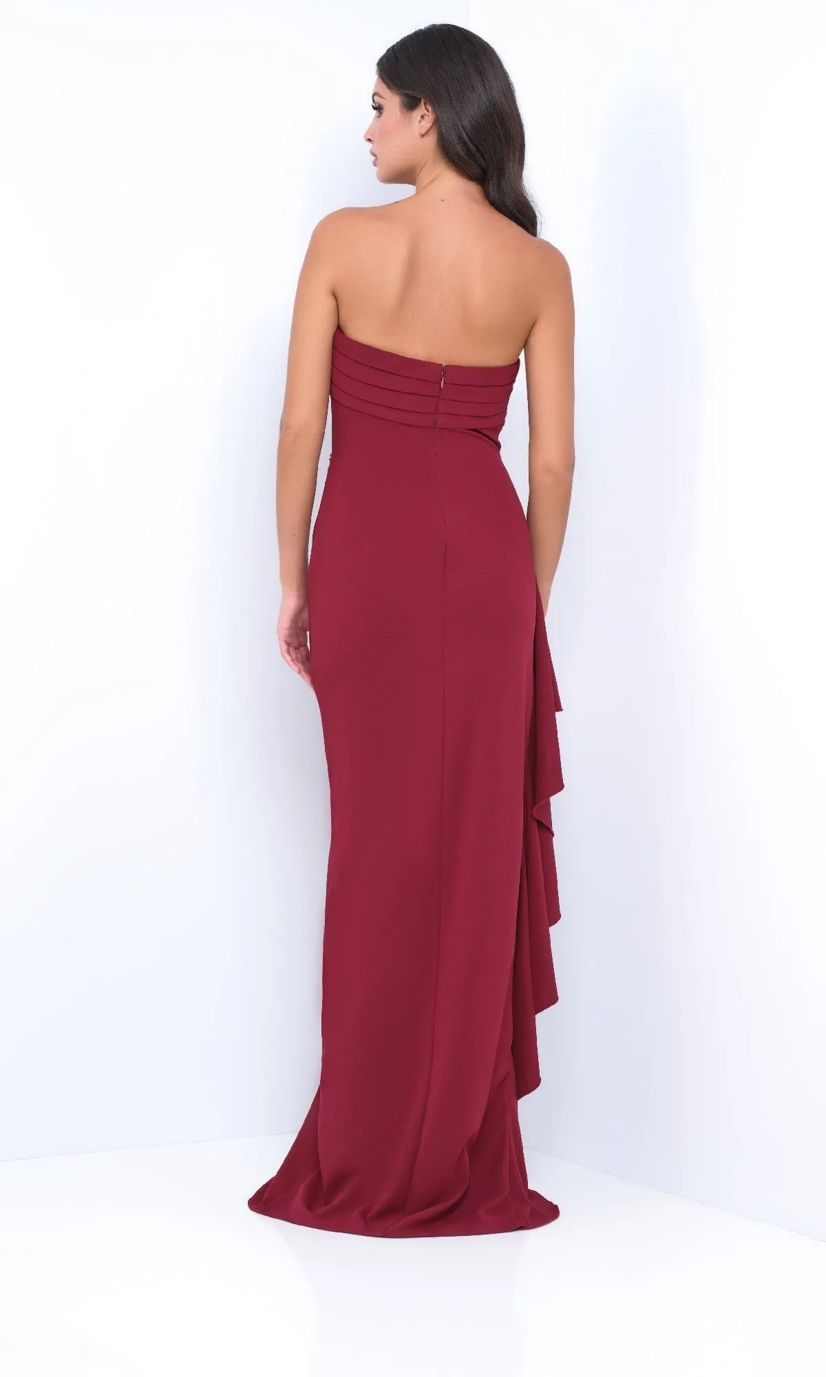 Strapless Long Ruffle Prom Dress: Velvi Marie sold by PromGirl product image thumbnail 2
