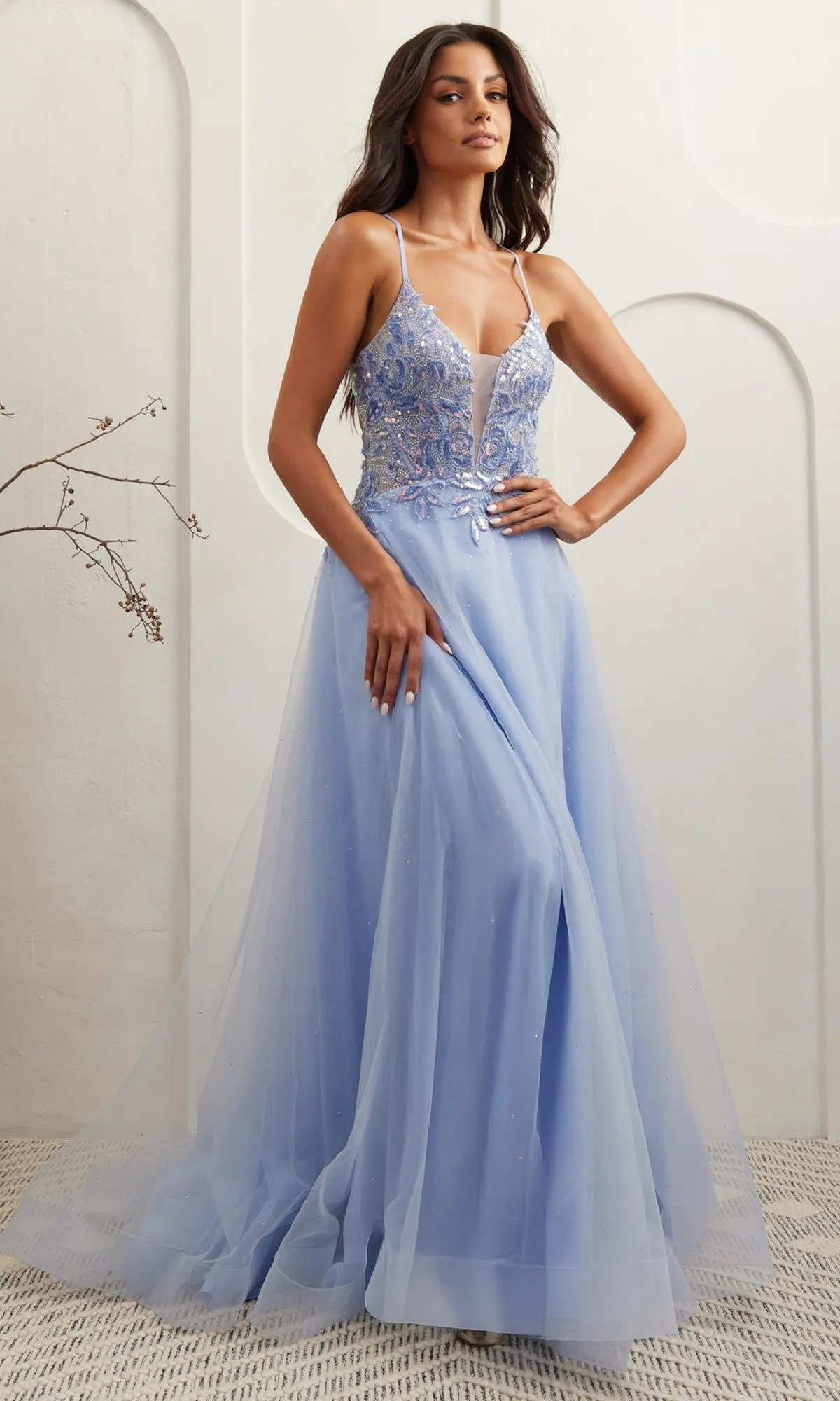 Long A-Line Prom Dress: Amelia Couture TM1028 sold by PromGirl product image thumbnail 3