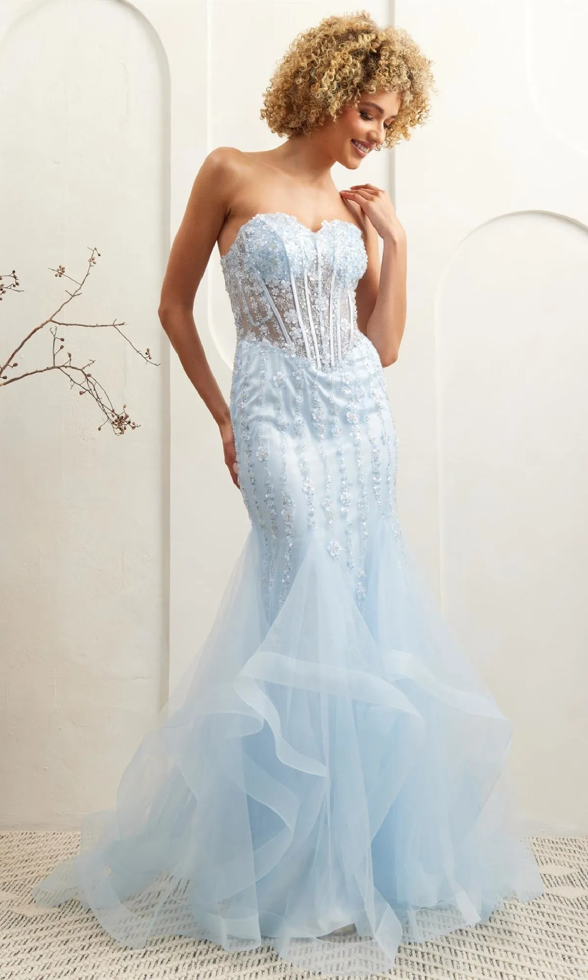 Strapless Mermaid Prom Dress: Amelia Couture 8002 sold by PromGirl