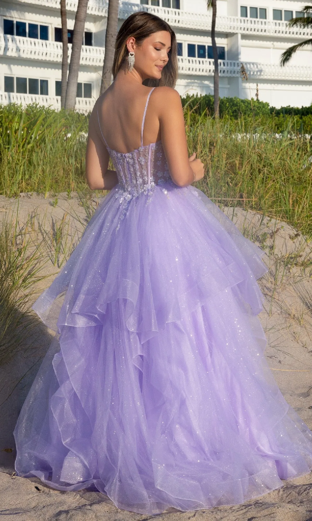 Long Glitter Prom Ball Gown: Amelia Couture 5068 sold by PromGirl product image thumbnail 5