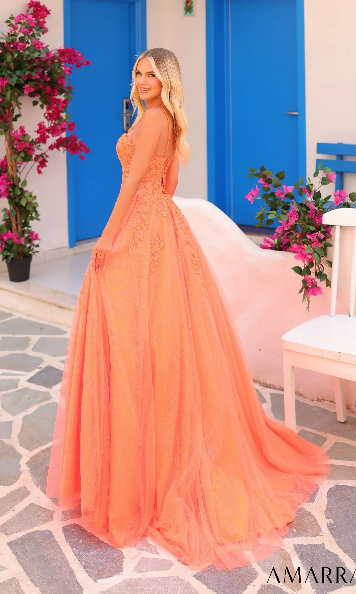 Lace Prom Ball Gown: Amarra 88413 sold by PromGirl product image thumbnail 2