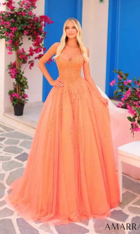 Lace Prom Ball Gown: Amarra 88413 sold by PromGirl