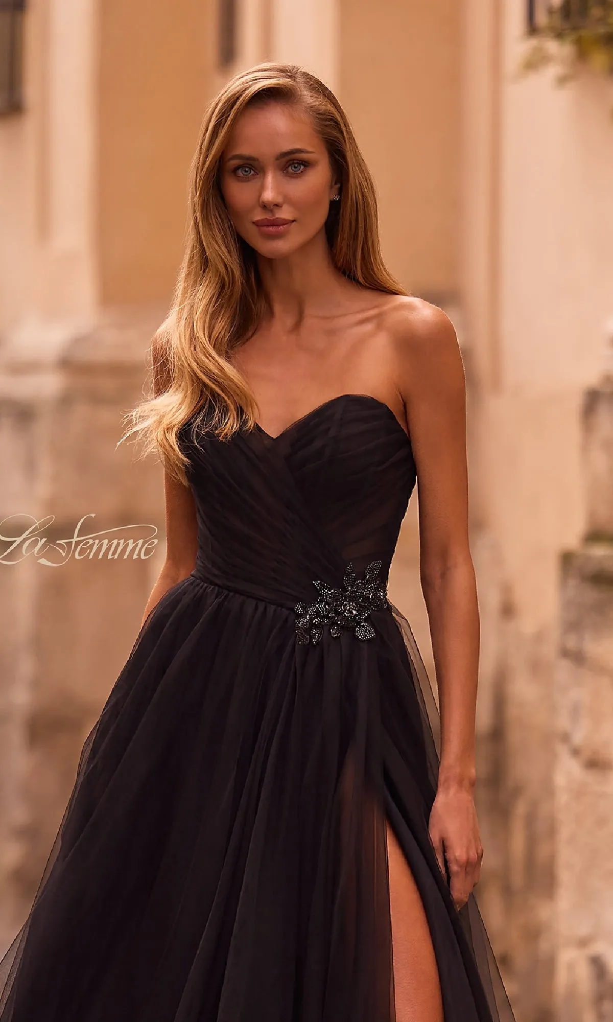 Strapless Long Prom Ball Gown: La Femme 32789 sold by PromGirl product image thumbnail 5