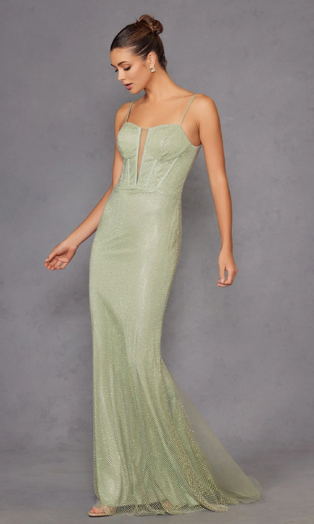 Long Corset Beaded Prom Dress: Juliet JT2470S sold by PromGirl product image thumbnail 4