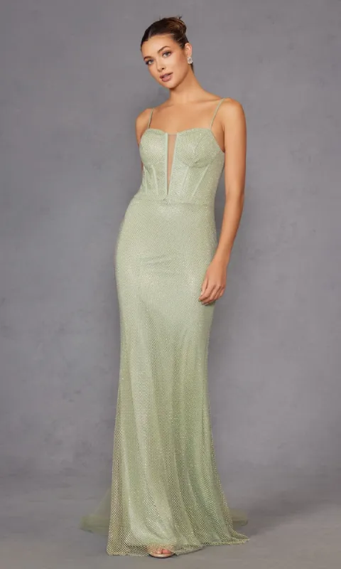 Long Corset Beaded Prom Dress: Juliet JT2470S sold by PromGirl