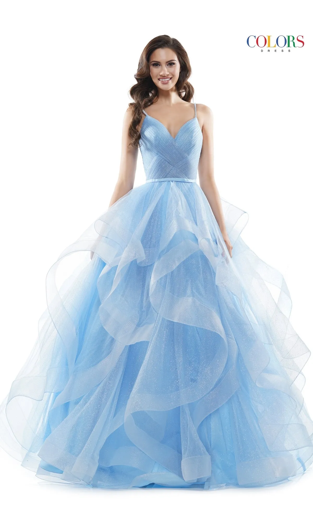 Layered Long Tulle Prom Ball Gown 2381 sold by PromGirl product image thumbnail 5