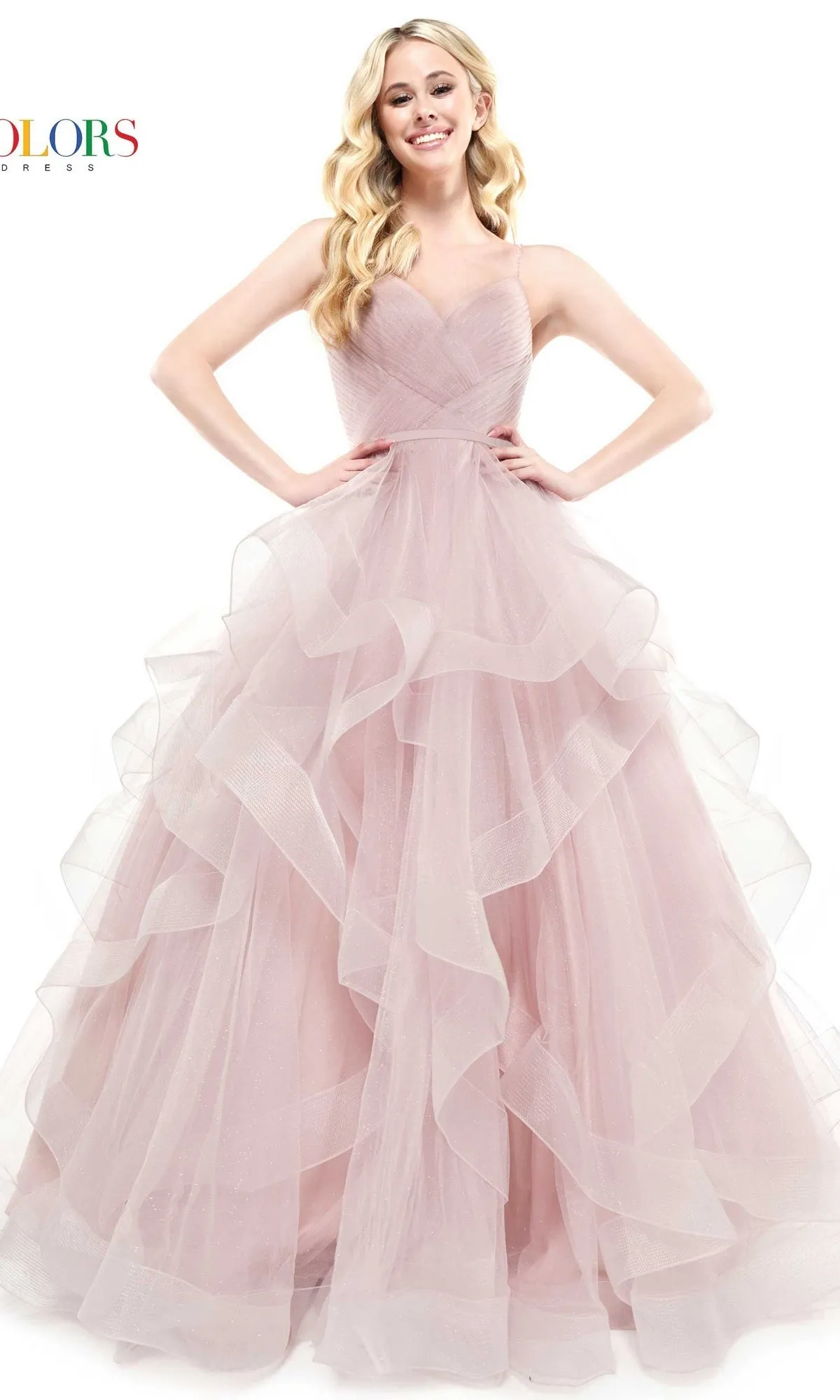 Layered Long Tulle Prom Ball Gown 2381 sold by PromGirl product image thumbnail 4