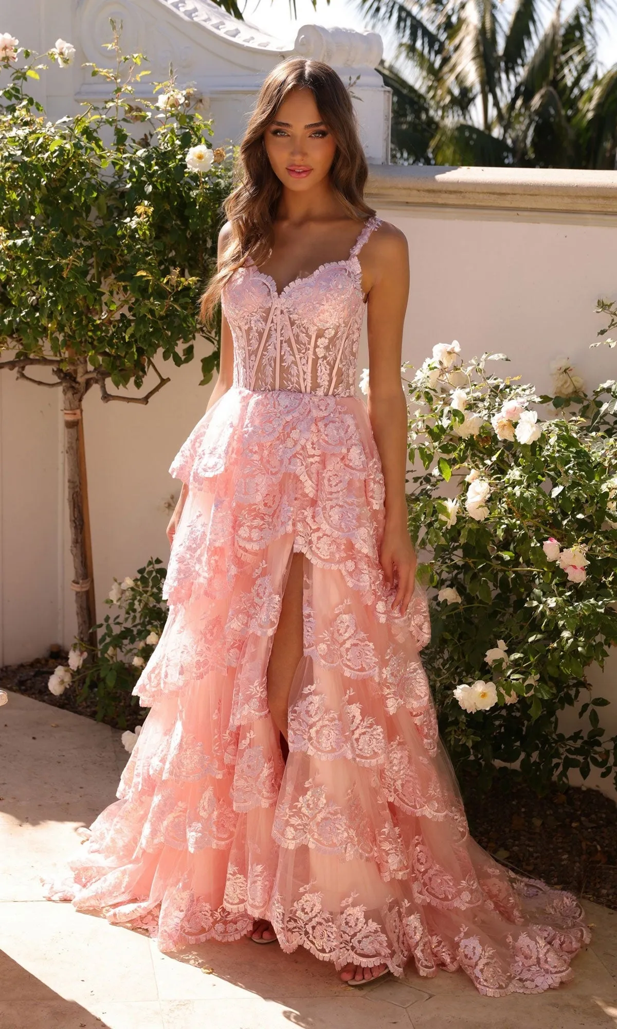 Nox Anabel Off-the-Shoulder Lace Prom Dress R1299 sold by PromGirl