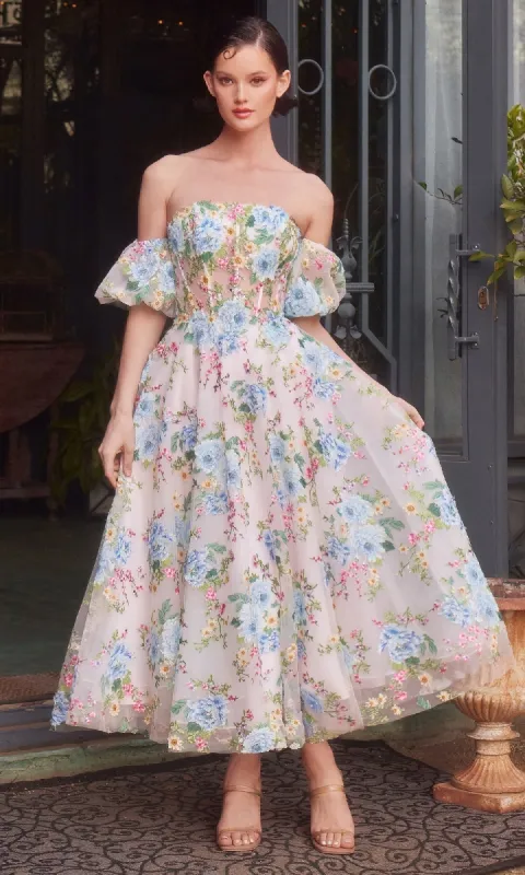 Floral Prom Dress: Andrea & Leo A1406 sold by PromGirl