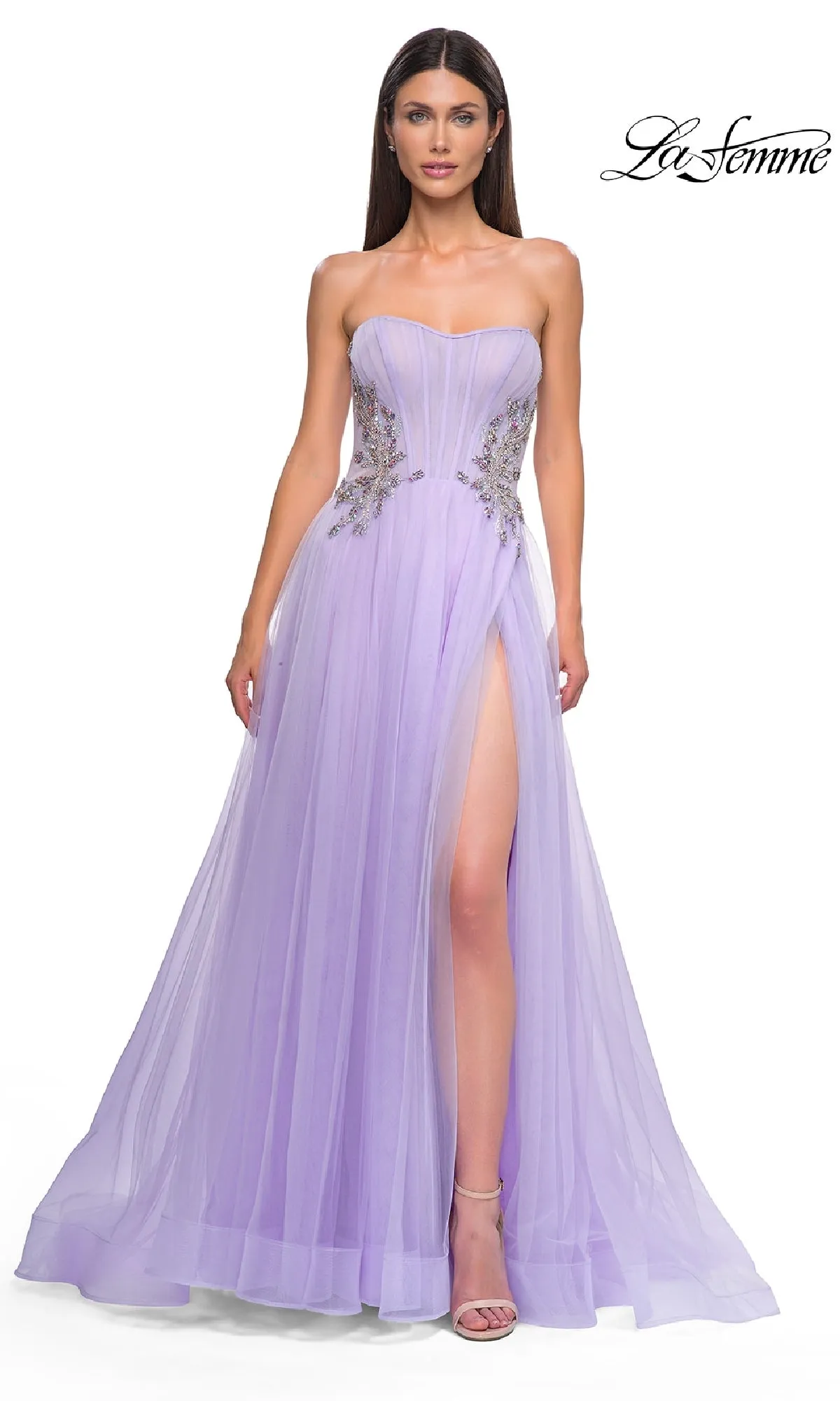 Strapless Long Prom Ball Gown: La Femme 32767 sold by PromGirl product image thumbnail 3