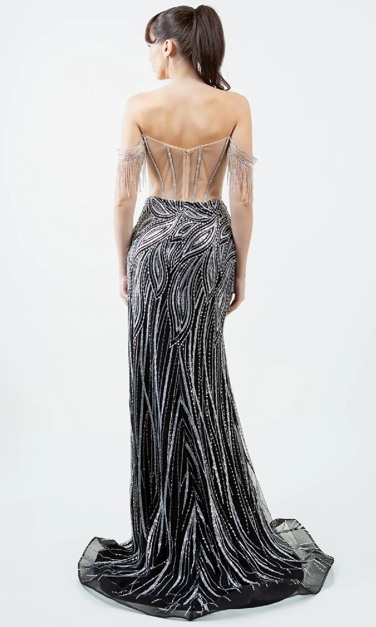 Long Beaded Prom Dress: Cinderella Couture 8147J sold by PromGirl product image thumbnail 2