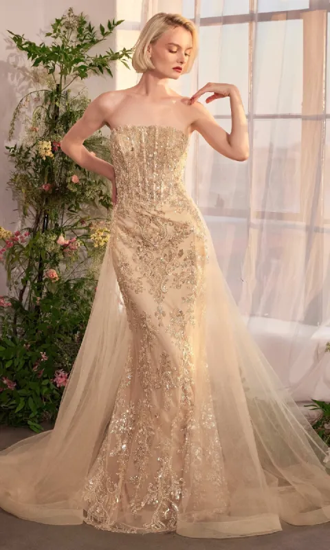 Strapless Sequin Prom Gown: Andrea & Leo A1365 sold by PromGirl