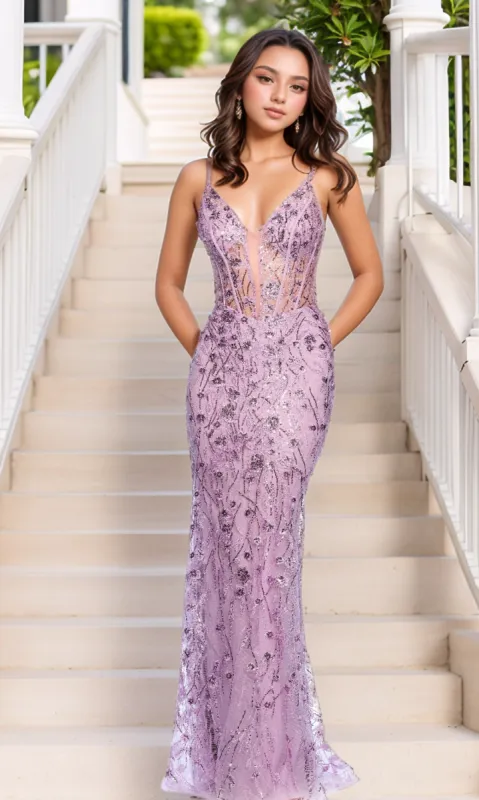 Long Prom Dress: Dave & Johnny 11838 sold by PromGirl