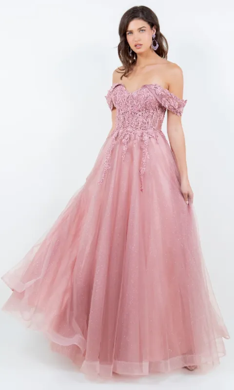 Long Prom Ball Gown: Cinderella Couture 8152J sold by PromGirl