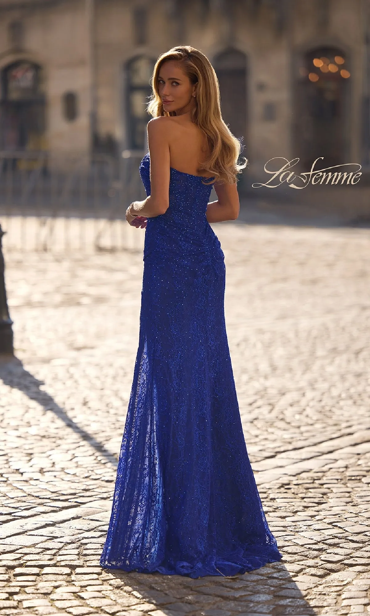 Strapless Long Beaded Prom Dress: La Femme 32773 sold by PromGirl product image thumbnail 2