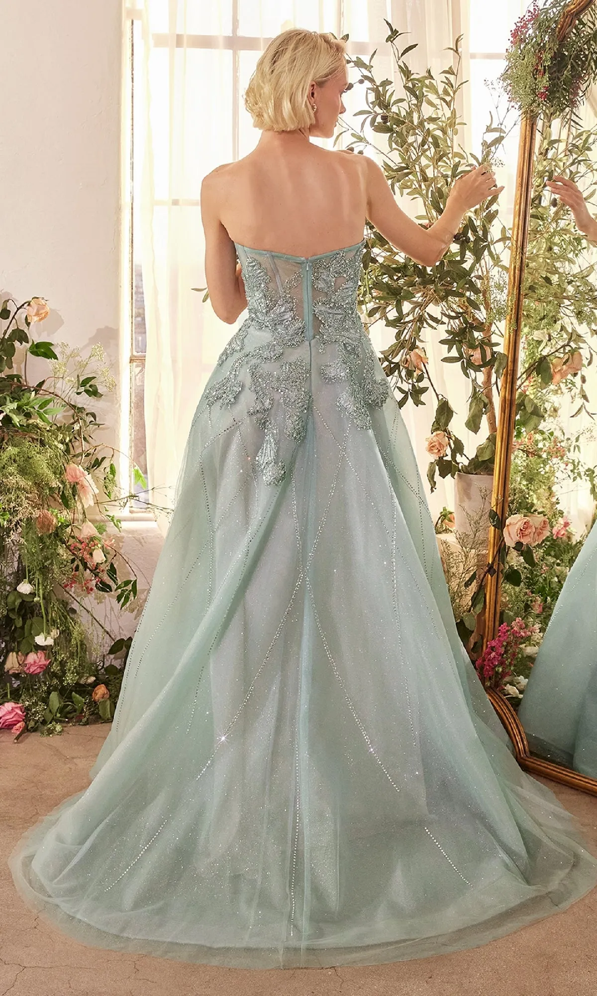 Strapless Long Prom Ball Gown: Andrea & Leo A1387 sold by PromGirl product image thumbnail 2