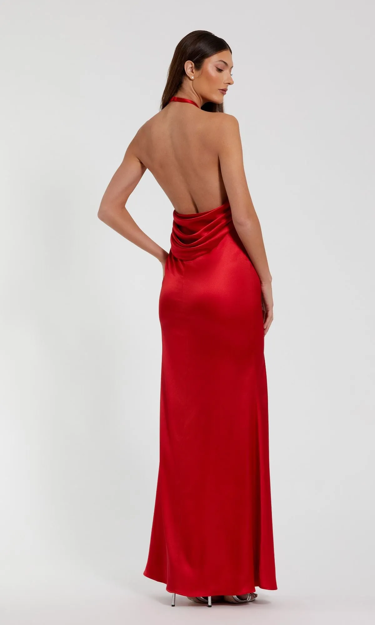 Open-Back Long Halter Prom Dress: Mac Duggal 49913 sold by PromGirl product image thumbnail 2