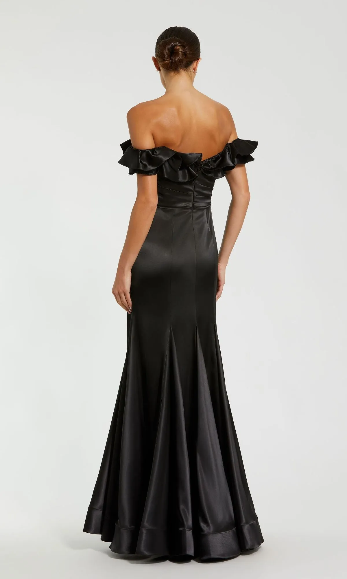 Ruffled Long Satin Prom Dress: Mac Duggal 49834 sold by PromGirl product image thumbnail 2