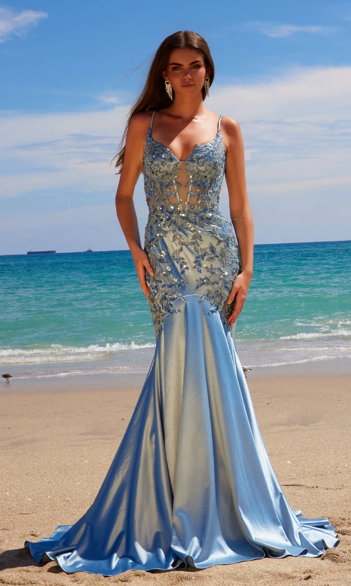 Long Mermaid Prom Dress: Nox Anabel E1532 sold by PromGirl