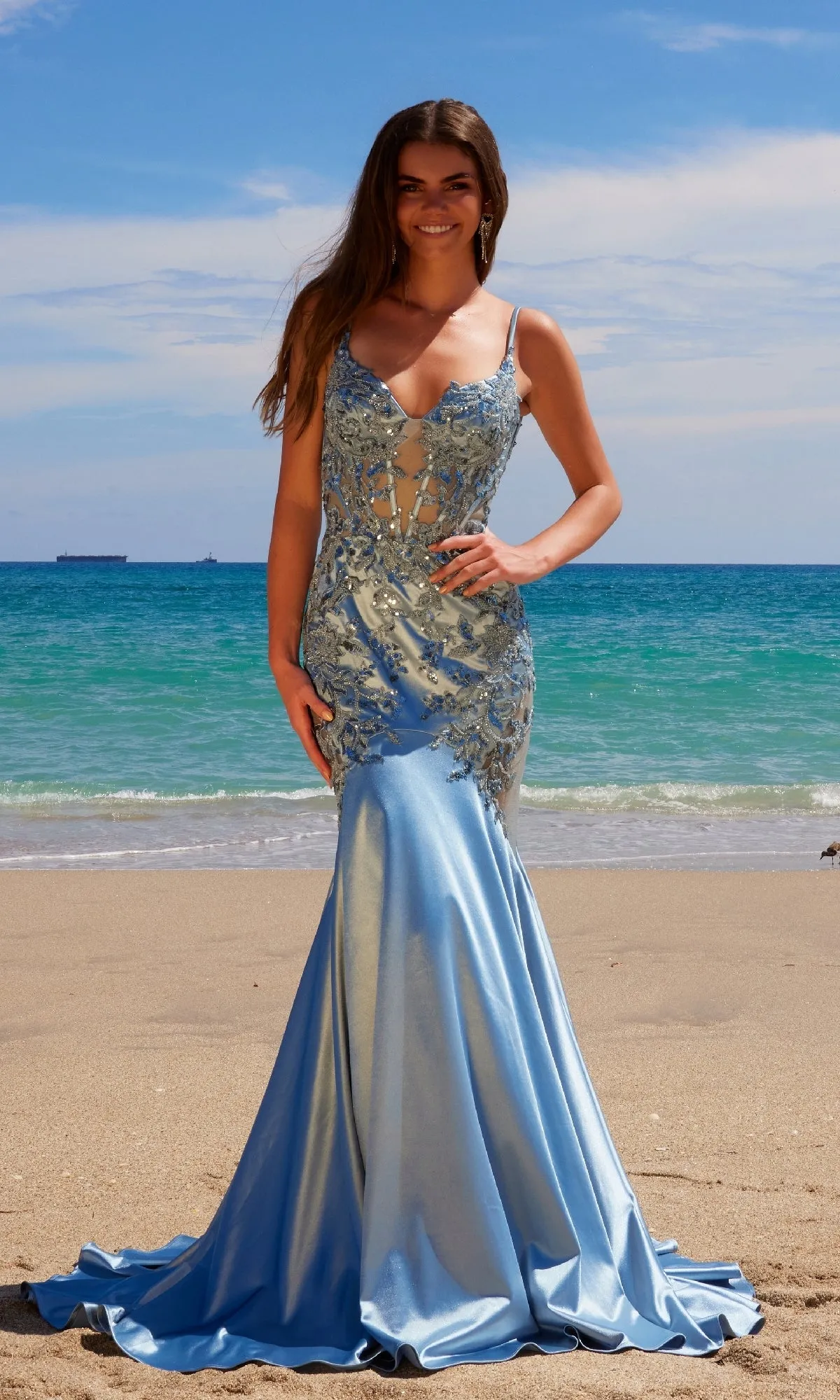 Long Mermaid Prom Dress: Nox Anabel E1532 sold by PromGirl product image thumbnail 5