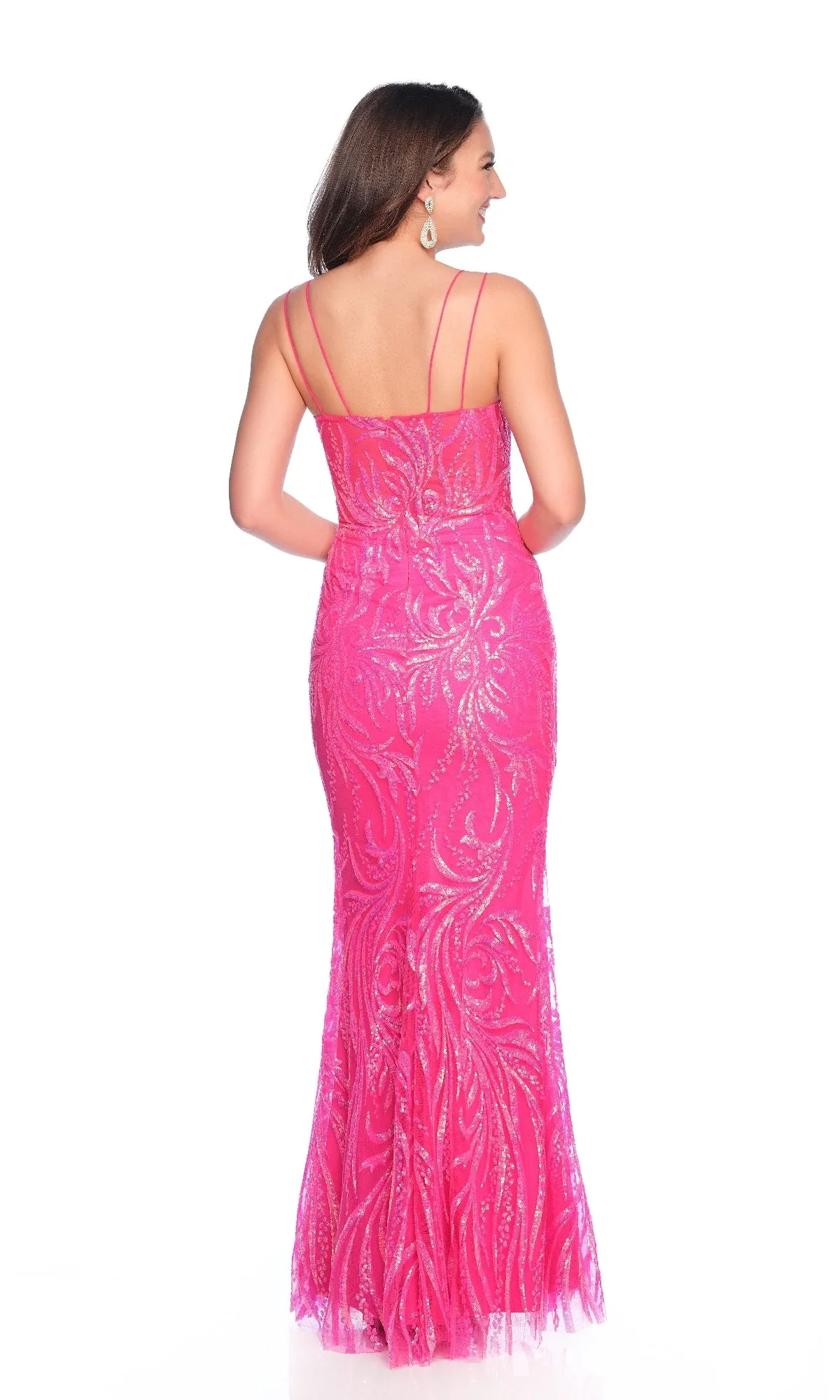 Hot Pink Prom Dress: Dave & Johnny 12319 sold by PromGirl product image thumbnail 2
