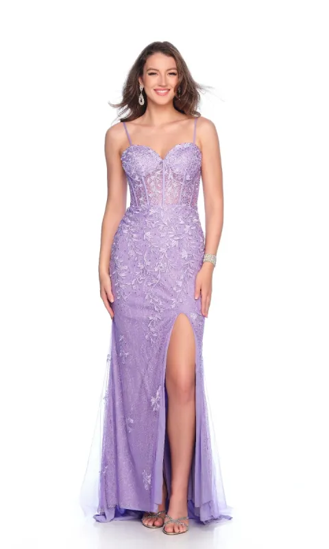 Lilac Purple Prom Dress: Dave & Johnny 12315 sold by PromGirl