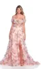 Pink Floral Prom Dress: Dave & Johnny 12210 sold by PromGirl