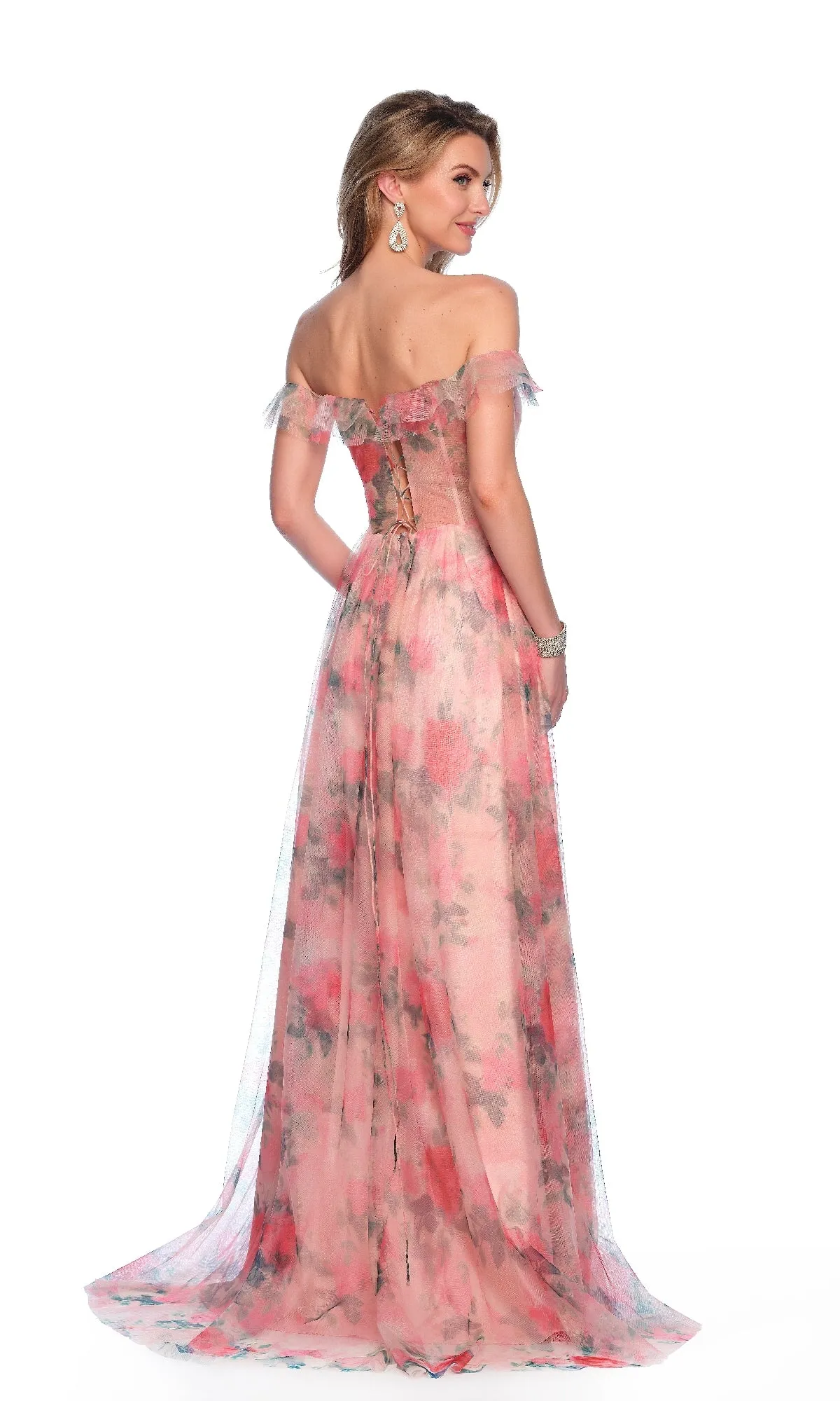 Floral Print Prom Dress: Dave & Johnny 12076 sold by PromGirl product image thumbnail 2