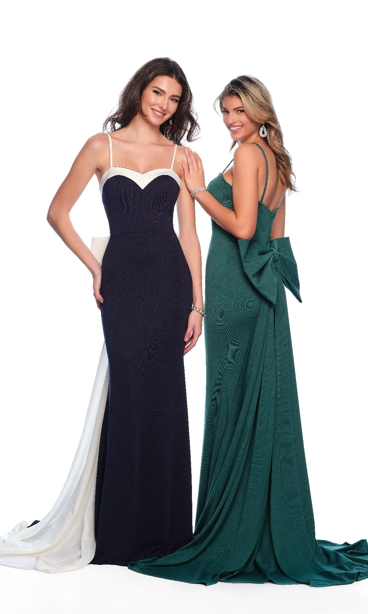 Long Prom Dress with Bow: Dave & Johnny 11410 sold by PromGirl