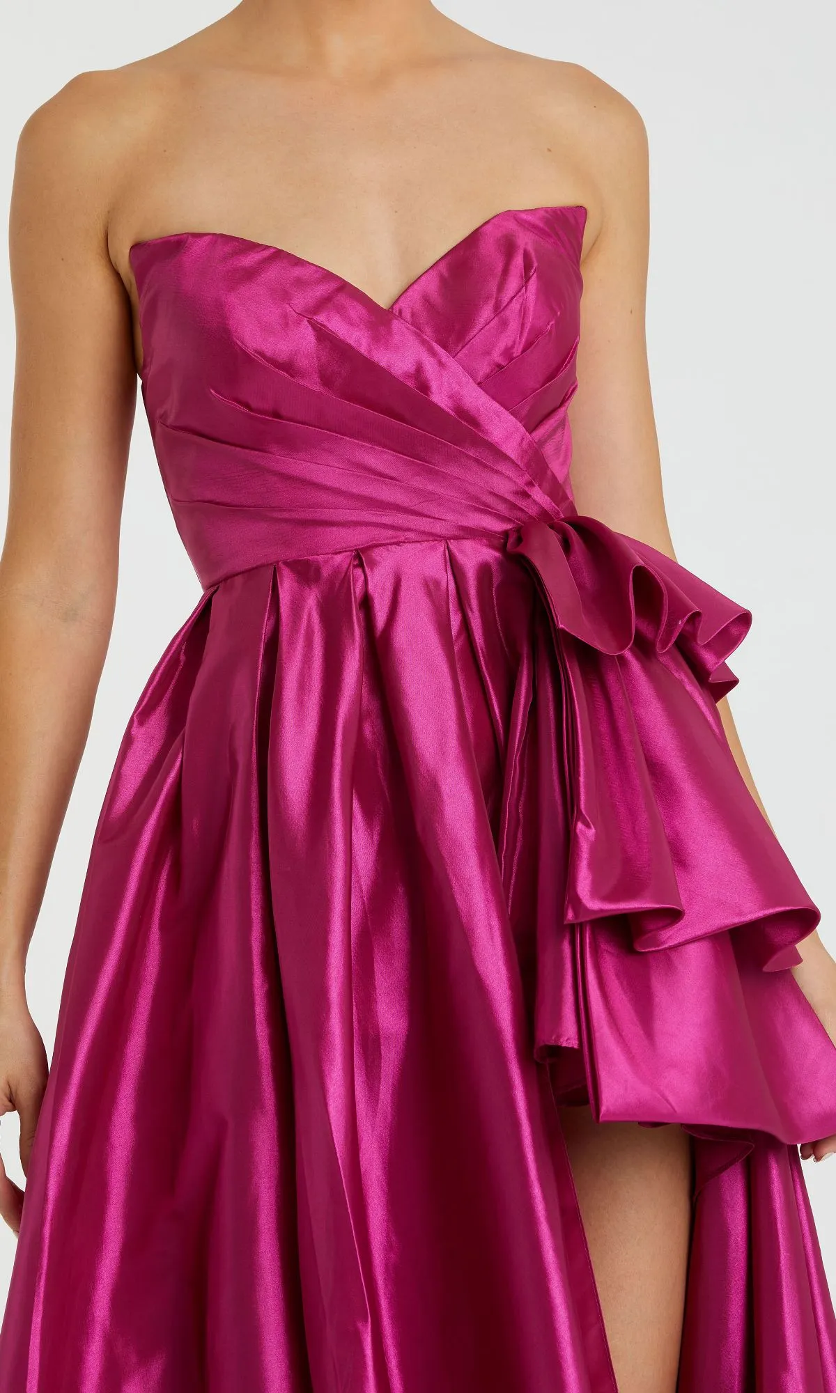 Strapless Pink Prom Ball Gown: Mac Duggal 11892 sold by PromGirl product image thumbnail 3