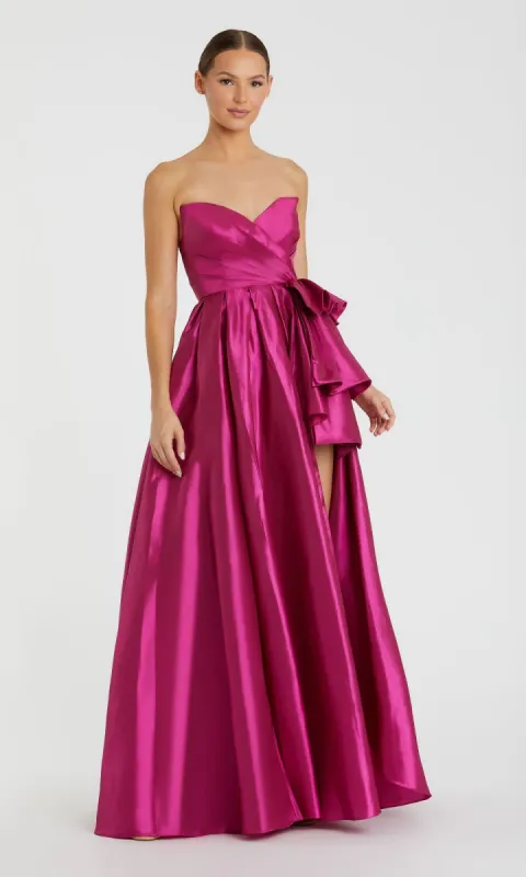 Strapless Pink Prom Ball Gown: Mac Duggal 11892 sold by PromGirl