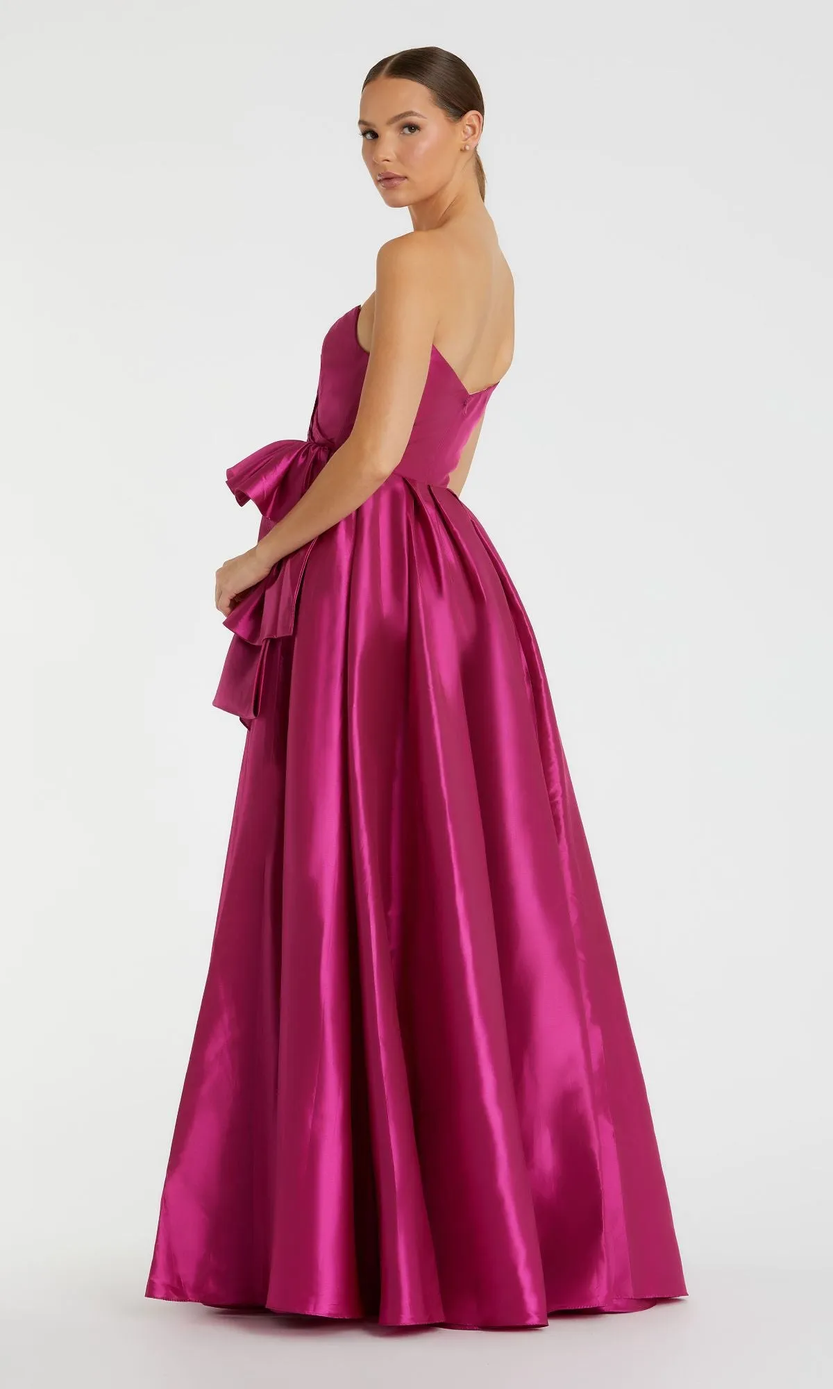 Strapless Pink Prom Ball Gown: Mac Duggal 11892 sold by PromGirl product image thumbnail 2