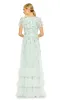 Short Sleeve Ruffle Formal Dress: Mac Duggal 9189 sold by PromGirl