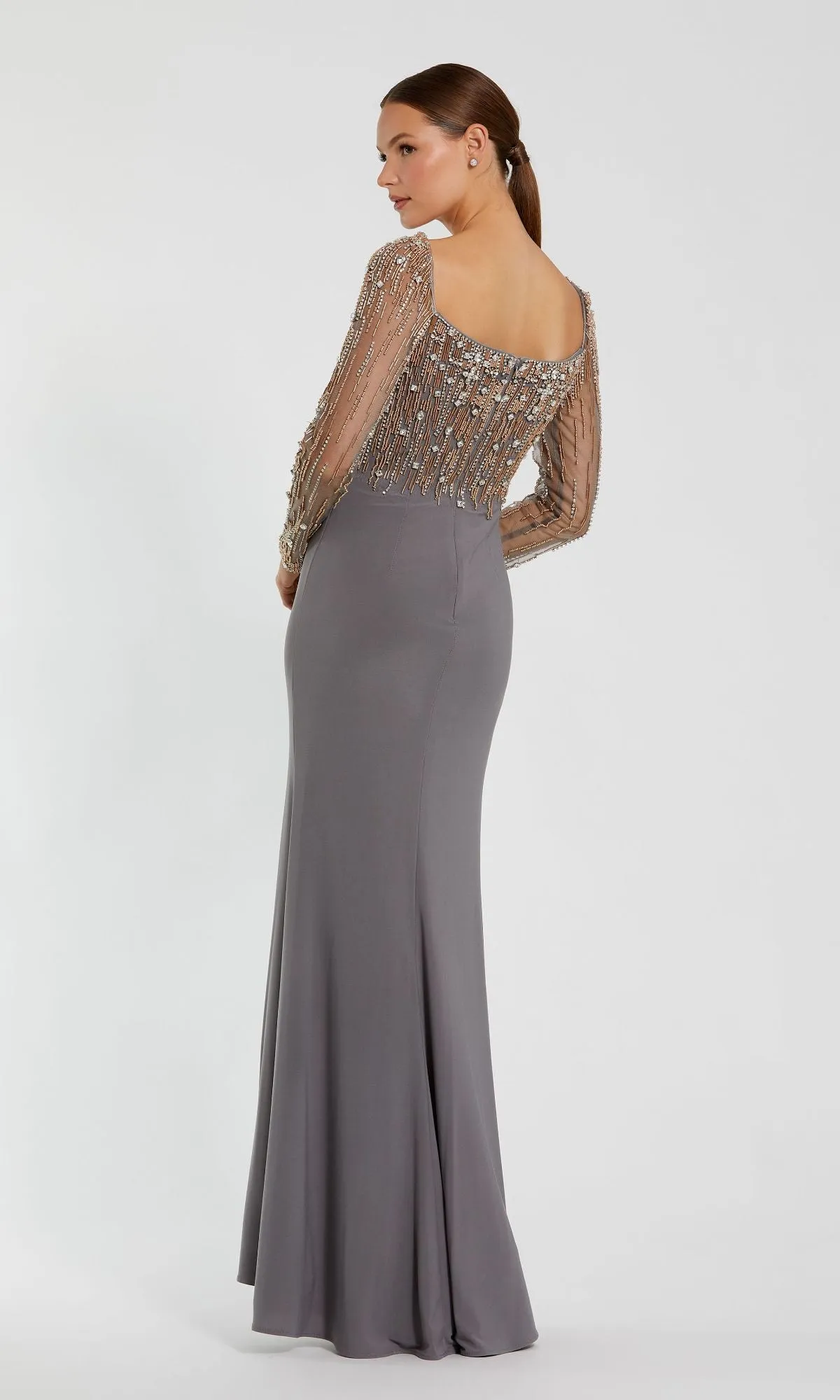 Long Sleeve Long Formal Dress: Mac Duggal 2256 sold by PromGirl product image thumbnail 5