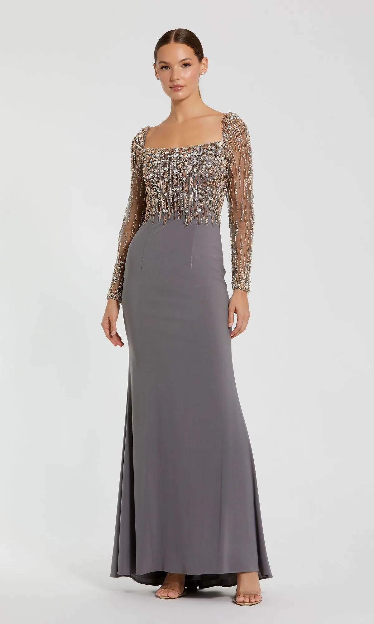 Long Sleeve Long Formal Dress: Mac Duggal 2256 sold by PromGirl product image thumbnail 3