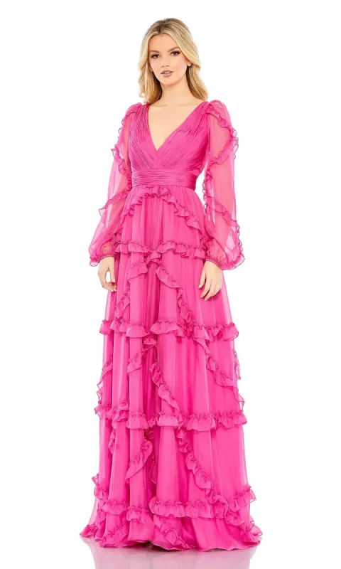Long Sleeve Long Formal Dress: Mac Duggal A68223 sold by PromGirl